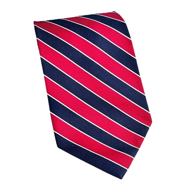 Rooster Other - Rooster Neck Tie Mens Silk Blue Red White Repp 3.75” Wide 60”Long Rooster Logo